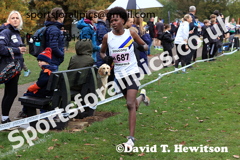 Mens Under-17s 2024 National Cross Country Relays, Berry Hill Park, Mansfield.   Photo: David T. Hewitson/Sports for All Pics